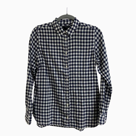 BUNDLE: J.Crew Gingham Cotton Shirts - 3 Included See Sizes - Picture 3 of 11